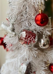 Stewehome Χριστουγεννική μπάλα δέντρου “2026 Happy New Year” ασήμι