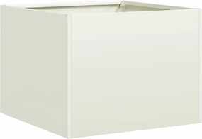 vidaXL Ζαρντινιέρα Λευκή 40x40x30 εκ. από Χάλυβα