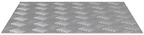 vidaXL Επιφάνειες Καρό 4 pcs Ασημί 50 x 50 cm Αλουμίνιο