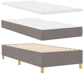 vidaXL Box Spring Κρεβάτι με Στρώμα & Πάγκο Ταύρου 90x190 εκ. Ύφασμα