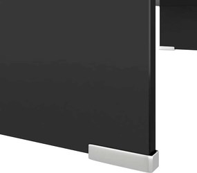 vidaXL Βάση Τηλεόρασης/Οθόνης Μαύρη 80 x 30 x 13 εκ. Γυάλινη