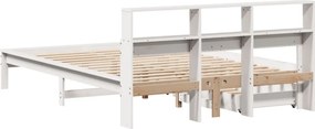 vidaXL Κρεβάτι Βιβλιοθήκη Χωρίς Στρώμα 140x200 εκ Μασίφ Ξύλο Πεύκο
