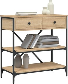 vidaXL Τραπέζι Κονσόλα Sonoma Δρυς 75x34,5x75 εκ. Επεξεργασμένο Ξύλο