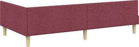 vidaXL Κρεβάτι Γωνίας Κόκκινο 80 x 200 cm ύφασμα