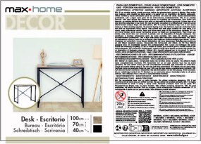 Γραφείο Aktive Μαύρο Ξύλο (Ανακαινισμenα B)