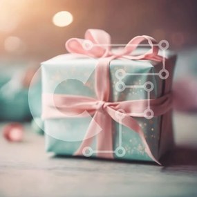 Intra Συλλεκτικό Ξύλινο Παζλ Plywood  4mm - Κομψά τυλιγμένο δώρο σε διακοσμημένο τραπέζι Σε Ξύλινο Κουτί - Διαστάσεις: 10x10 cm – 25 κομμάτια