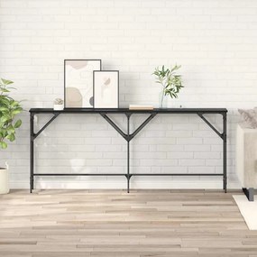 vidaXL Τραπέζι κονσόλας Μαύρη δρυς 180 x 29 x 75 εκ Επεξεργασμένο ξύλο