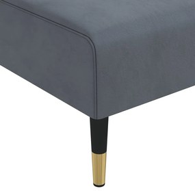 vidaXL Ανάκλιντρο Σκούρο Γκρι Βελούδινο