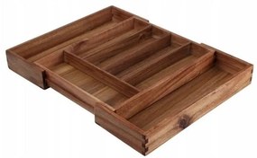 Excellent Houseware Θήκη Για Μαχαιροπήρουνα Επεκτεινόμενη 28x34-45x5cm Από Ξύλο Ακακίας BA2100040