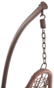 ΚΡΕΜΑΣΤΗ ΠΟΛΥΘΡΟΝΑ ΦΩΛΙΑ MILLIE HM5996.05 ΜΕΤΑΛΛΟ ΚΑΦΕ-ΣΥΝΘ.RATTAN ΚΑΦΕ Φ95x195Υεκ.