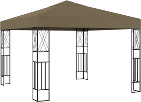 vidaXL Κιόσκι Taupe 3 x 3 μ. Υφασμάτινο