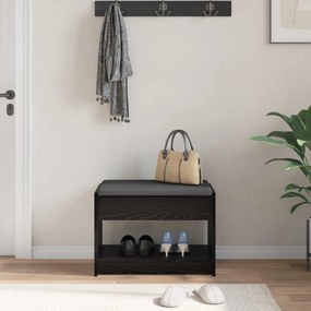 vidaXL Παγκάκι Χαλωρίου Μαύρη Δρυς 63 x 38 x 45 εκ