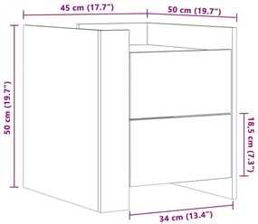 ΚΟΜΟΔΙΝΟ ΛΕΥΚΟ 45X50X50 ΕΚ. ΑΠΟ ΕΠΕΞΕΡΓΑΣΜΕΝΟ ΞΥΛΟ 848283