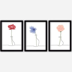 Κάδρα (Σετ 3Τμχ) 364LUL1274 35x45cm Multi Wallity Vertical Plastic,Mdf