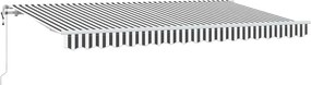 vidaXL Αναδιπλούμενη τέντα Ανθρακί 400 x 200 cm ύφασμα