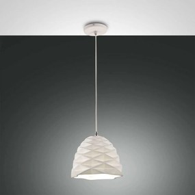 Φωτιστικό Οροφής Duchessa 3533-40-102 White Fabas Luce Μέταλλο, Κεραμικό, Ύφασμα