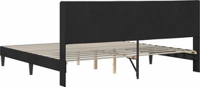 vidaXL Σκελετός Κρεβατιού Μαύρο 200 x 200 cm Βελούδο