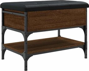 vidaXL Παπουτσοθήκη Καφέ Δρυς 62x42x45 εκ. από Επεξεργασμένο Ξύλο