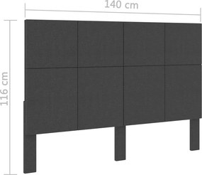 vidaXL Κεφαλάρι Σκούρο Γκρι 140 x 200 εκ. Υφασμάτινο