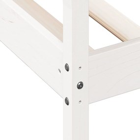 vidaXL Καναπές Κρεβάτι Χωρίς Στρώμα Λευκό 90x200 εκ. Μασίφ Ξύλο Πεύκου