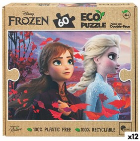 Παιδικό παζλ Frozen Διπλή όψη 60 Τεμάχια 70 x 1,5 x 50 cm (12 Μονάδες)