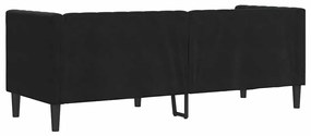 vidaXL Καναπές Chesterfield Argyle Μαύρο 194 x 74.5 x 70.5 εκ. Βελούδο