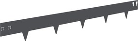 vidaXL Περίγραμμα γκαζόν 20 τμχ. 100 x 12 cm Steel Ανθρακί