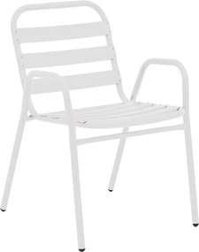 Τραπεζαρία Watson-Sussie pakoworld μέταλλο λευκό- γυαλί 70x70x70εκ