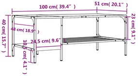 ΤΡΑΠΕΖΑΚΙ ΣΑΛΟΝΙΟΥ ΜΕ ΡΑΦΙ SONOMA ΔΡΥΣ 100X51X40 ΕΚ. ΕΠΕΞ. ΞΥΛΟ 837733