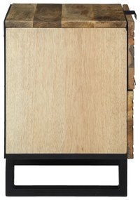 vidaXL Κομοδίνο 40x33.5x46 εκ. από Στερεό Ξύλο Μάνγκο και Μηχανικά Ξύλα