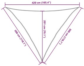 Πανί Σκίασης Ανοιχτό Πράσινο 3 x 3 x 4,2 μ. από HDPE 160 γρ./μ² - Πράσινο