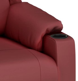 vidaXL Πολυθρόνα Ανακλινόμενη Μπορντό από Συνθετικό Δέρμα