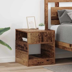 vidaXL End Table 2 pcs Παλιό ξύλο 40,5 x 40 x 45 εκ Επεξεργασμένο ξύλο