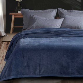 Κουβέρτα Βελουτέ Υπέρδιπλη (230x240) Nef-Nef Homeware Velosso Blue
