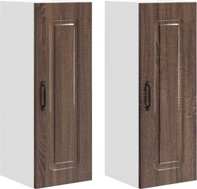 vidaXL Πάνελ πλυντηρίου πιάτων Kalmar 2 pcs Καφέ δρυς