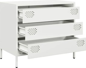 vidaXL Ντουλάπι Λευκό 68x39x58,5 εκ. από Χάλυβα Ψυχρής Έλασης