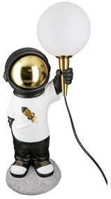 Τραπέζι Λάμπα (Led) Astronaut "Apollo" Πολυρεζίνη Λευκό PU 15.5x21.5x46.5cm