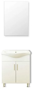 Σετ Έπιπλο Μπάνιου SIENA WHITE 65 ECO 9SSI065GL0EC Πάγκο 61x34x83cm  9SSI065GL0EC