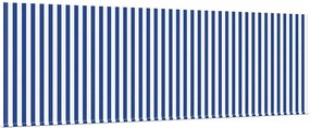 vidaXL Αναδιπλούμενη τέντα Μπλε και άσπρο 400 x 200 cm