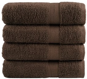 Πετσέτες Μπάνιου Premium SOLUND 4 Τεμ Καφέ 70x140εκ 600γρ/μ² 137237