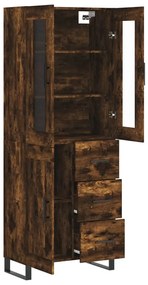 vidaXL Ντουλάπι Καπνιστή Δρυς 69,5x34x180 εκ. από Επεξεργασμένο Ξύλο
