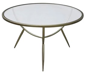 VERO COFFEE TABLE ΔΙΑΦΑΝΟ ΧΡΥΣΟ 75x75xH49,5cm