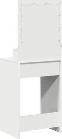 vidaXL Τραπέζι περιποίησης Λευκό 50 x 41 x 135 εκ Επεξεργασμένο Ξύλο