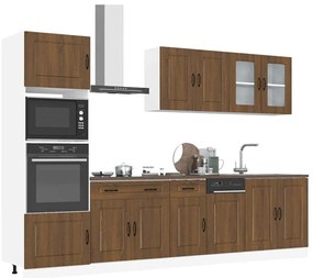 vidaXL Σετ Ντουλαπιών Κουζίνας 7 Τεμαχίων "Kalmar" Καφέ Δρυς από Τεχνητό Ξύλο