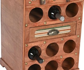 Μπουκαλοθήκη Home ESPRIT Καφέ Λεύκες 40 x 35,5 x 71 cm