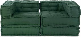 vidaXL Μονάδα Μοντέρνου Καναπέ 2 pcs Πράσινο 140 x 70 x 56 εκ. Ύφασμα