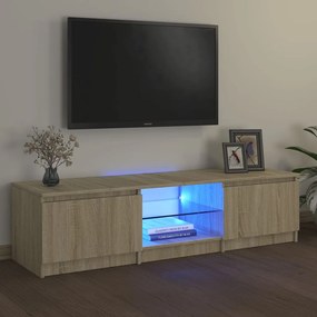 Έπιπλο Τηλεόρασης με LED Sonoma Δρυς 140x40x35,5 εκ.