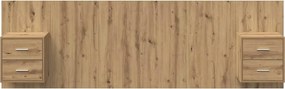 vidaXL Κεφαλή κρεβατιού με κομοδίνο 3 pcs Artisan Oak