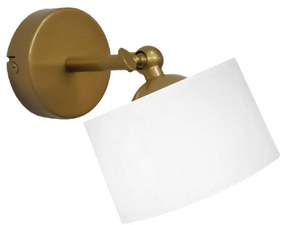 Απλίκα Τοίχου Heronia Drum White/Gold 34-0360