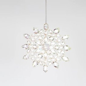 Eurolamp Στολίδι Με Χιονονιφάδα Ακρυλική 12.7cm Ιριδίζουσα 600-46472